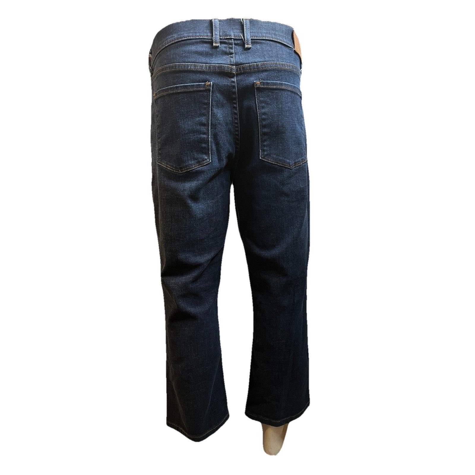 Mott & Bow Straight Leg Jeans Men 36x26 (Hemmed) Dark Wash Stretch Denim Cotton — image 6 of 8
